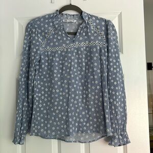 Zara Daisy long sleeve blouse, size small